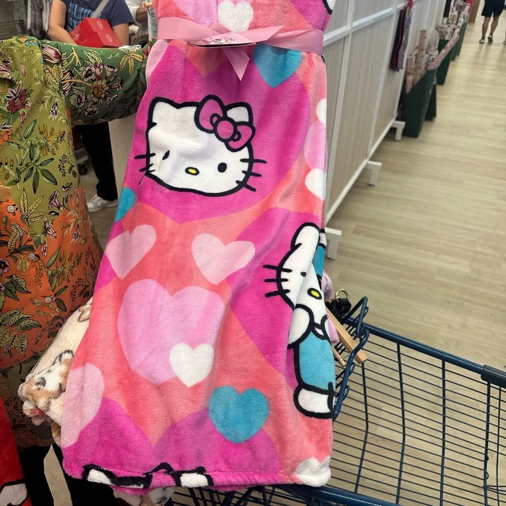 Hello Kitty Pink Heart Blanket